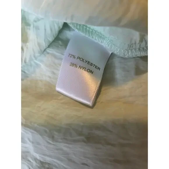 House Of Harlow 1960 Crinkle Button Down Shirt Pale Pastel Green Size M - Picture 7 of 7